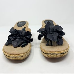 B.O.C Born Black Genuine Leather FORTUNE FLOWER